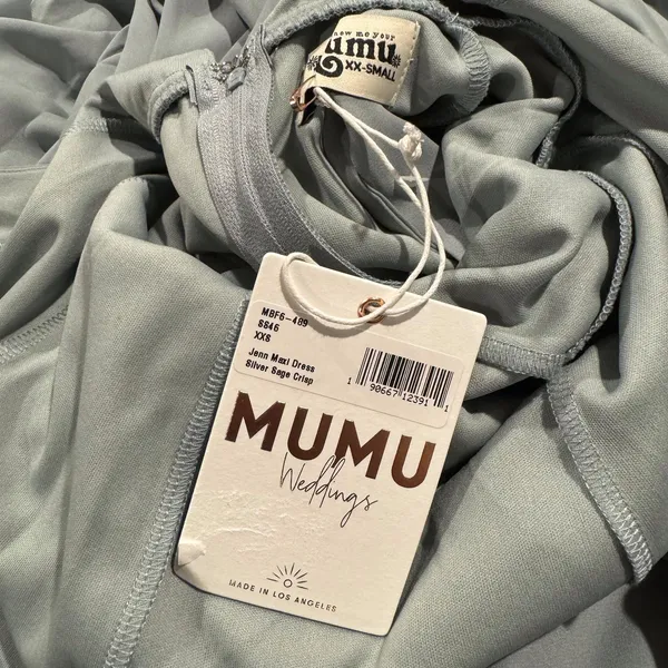 NWT Show Me Your Mumu Jenn Maxi Dress Sage Bridesmaid Wedding Guest Prom XXS - Image 4