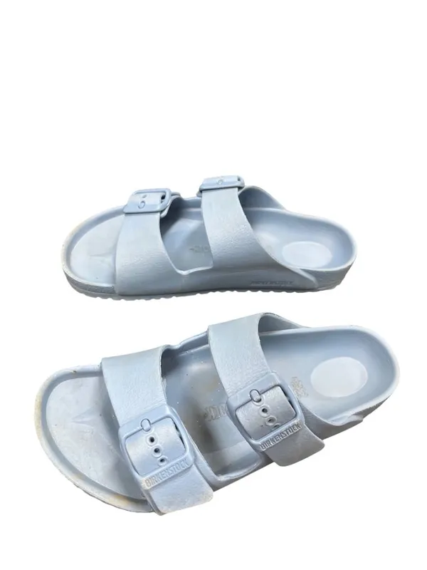 Birkenstock womens blue slip on designer casual sandals sz 33/3.5 SKU 10-520 - Image 6