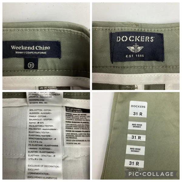 Dockers Women’s Weekend Chino Mid-Rise Skinny Stretch Pants Size 31 New with Tag - Image 5
