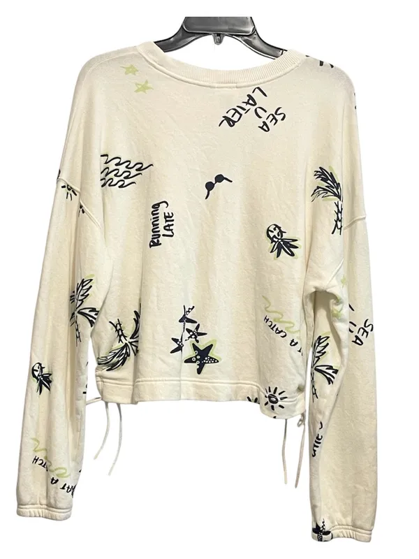 aerie OFFLINE™ Cream Pullover with Black Sun Graphic - Image 2