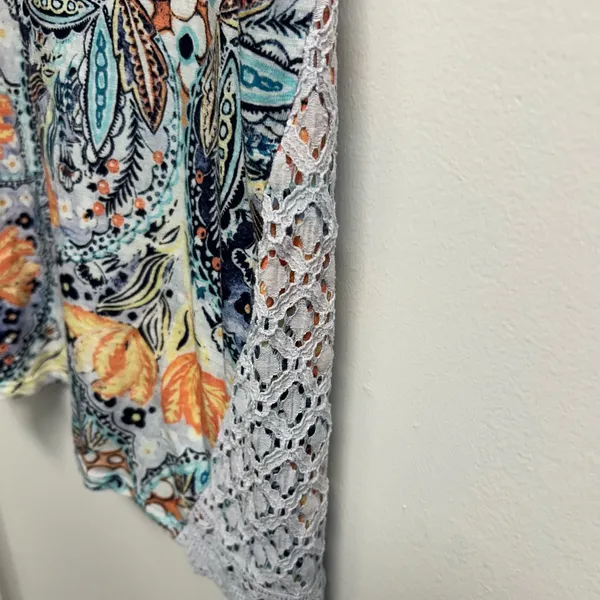 Chico's Multicolor Paisley Short Sleeve Top - Image 3