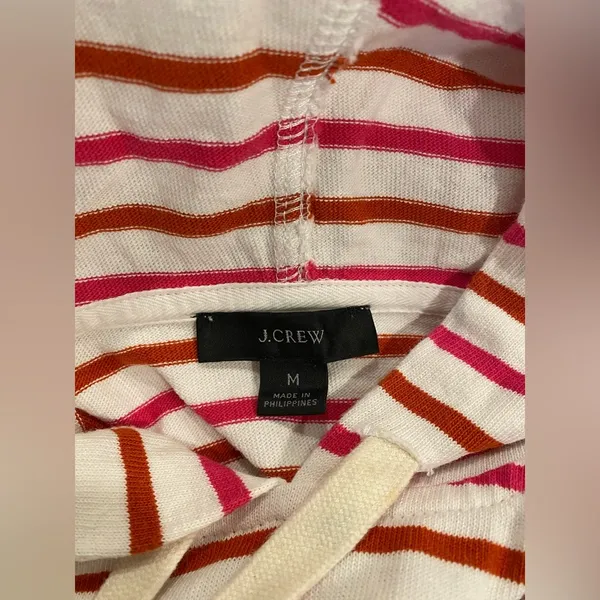 Pink and rusty red jcrew hoodie Front pocket size medium - Image 6