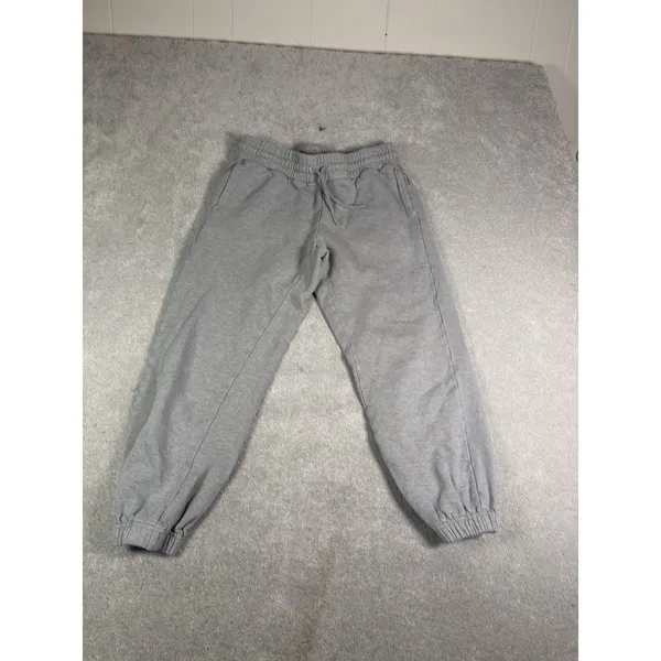 Quince Sweatpants Womens Medium Gray Heavyweight Boyfriend Fleece Joggers S - Image 3