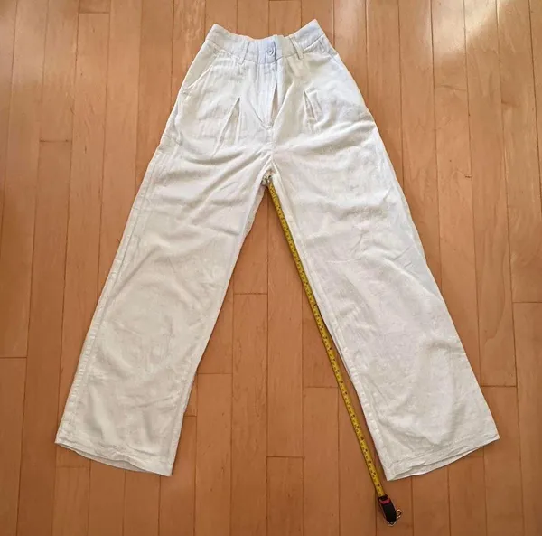 Princess Polly Sofi natural white cotton pants - Image 4