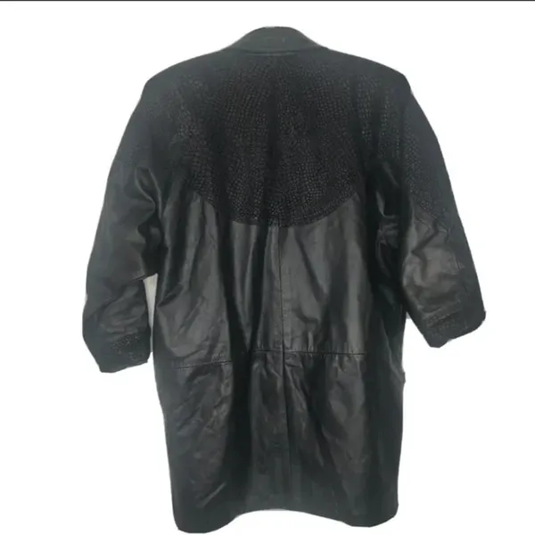 Vintage Black leather jacket sz 6/8 - Image 2