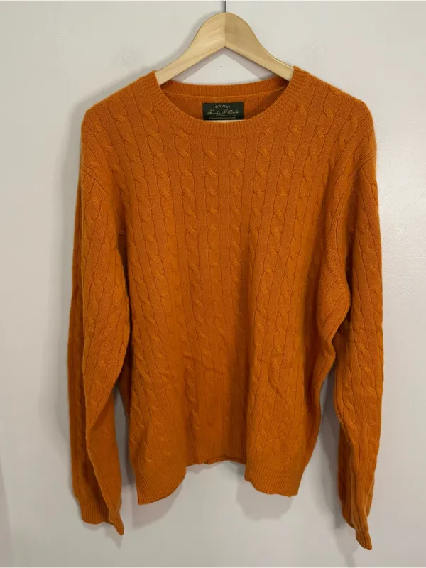 Orvis 100%‎ cashmere cable knit sweater size Large - Image 2