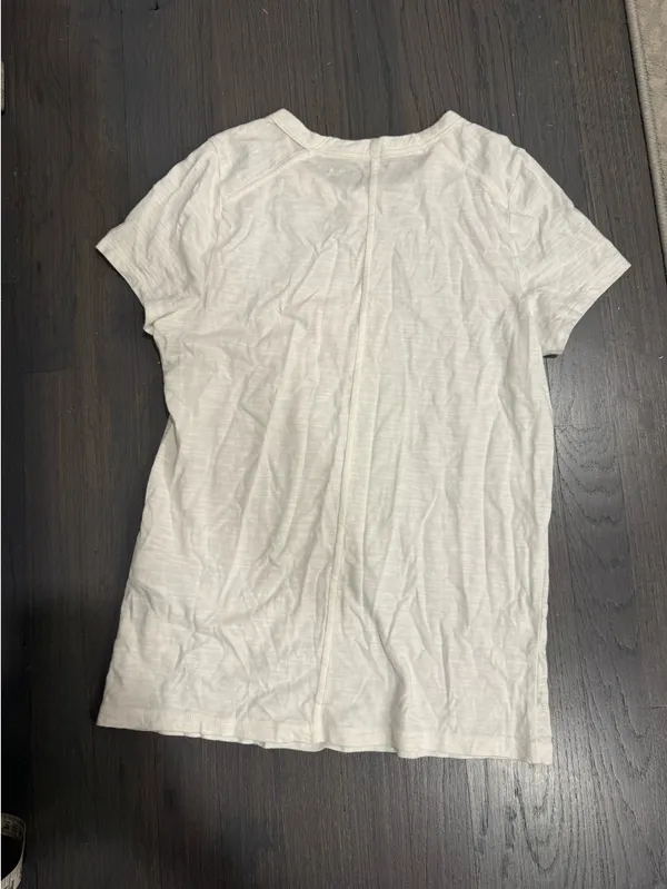 Banana Republic White Cozy Slub T-Shirt - Image 3