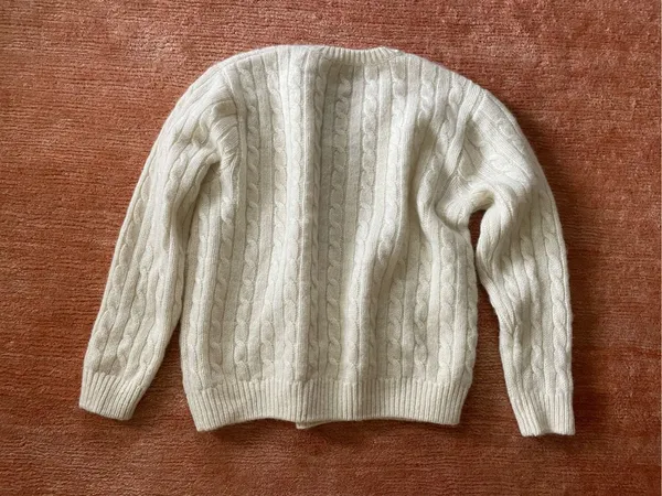 Brandy Melville Cream Cable Knit 90% Llama Wool Oversized Sweater 160/84A - Image 7