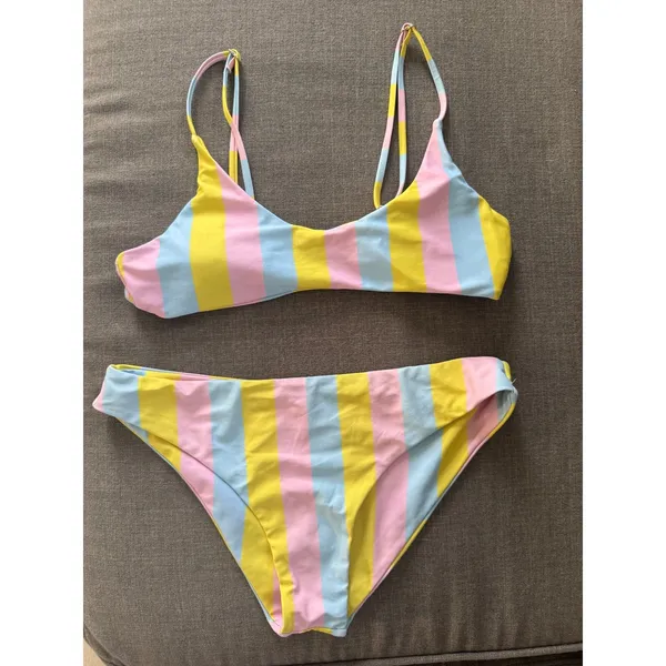 Womens small striped swim suit - Image 2