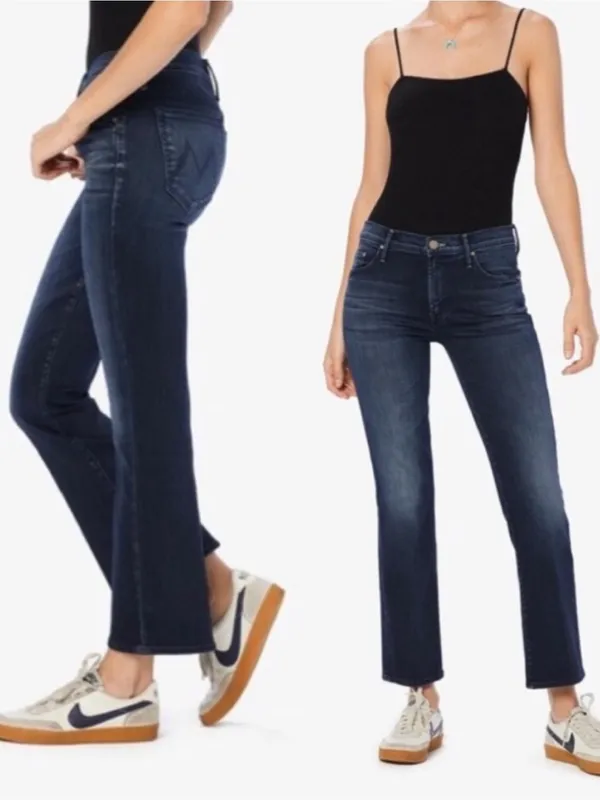 Mother Denim The Outsider Crop Flare Jeans: Two Strangers Ride On The Subway - Image 5