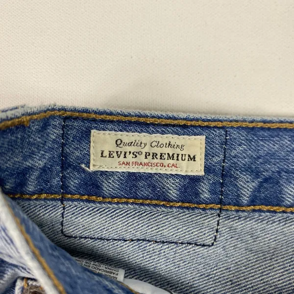Levi's 501 Skinny Jeans Womens 24‎ High Rise Light Wash Distressed Denim 24x28 - Image 9