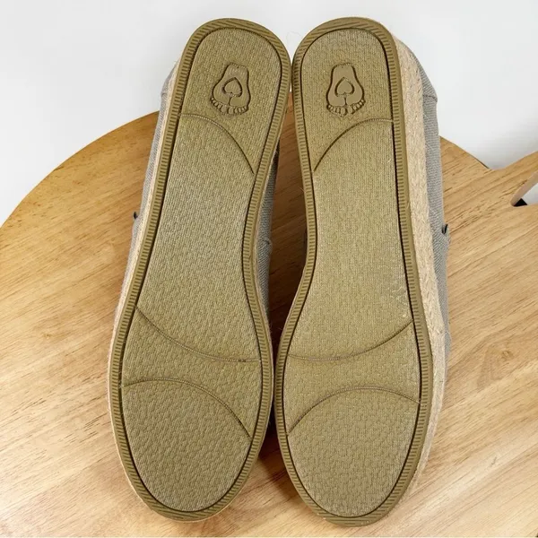 Bobs‎ by Skechers Highlights High Jinx Canvas Wedge Espadrille Shoes Tan 9 - Image 8