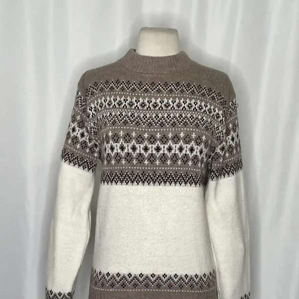 Vintage ROBERT BRUCE Scandinavian Fair Isle Sweater Paul Mage Fairisle Medium - Image 3