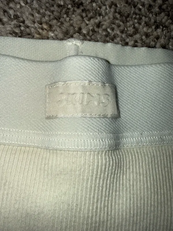 SKIMS Cotton Rib Boxer Shorts in Bone - Image 3