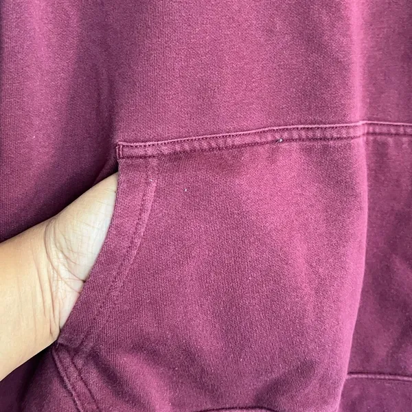 The North Face Women's Burgundy Logo Hoodie - Size Large - Image 3
