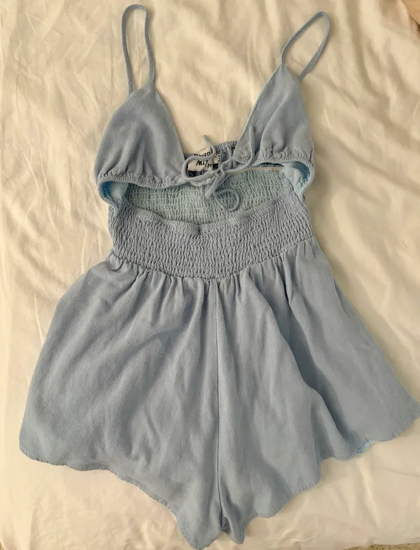 Princess Polly Light Blue Thalia Romper - Image 2