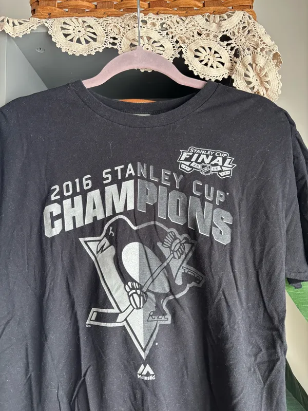 majestic pittsburgh penguins 2016 stanley cup champions tee - Image 2