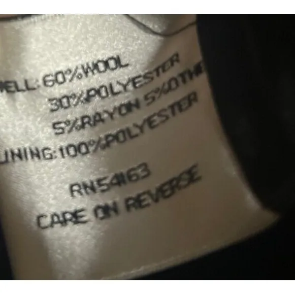 Kenneth Cole Womans Wool Trench Coat Size 10 Grunge Zip Accent‎ Modern Warm Cozy - Image 10