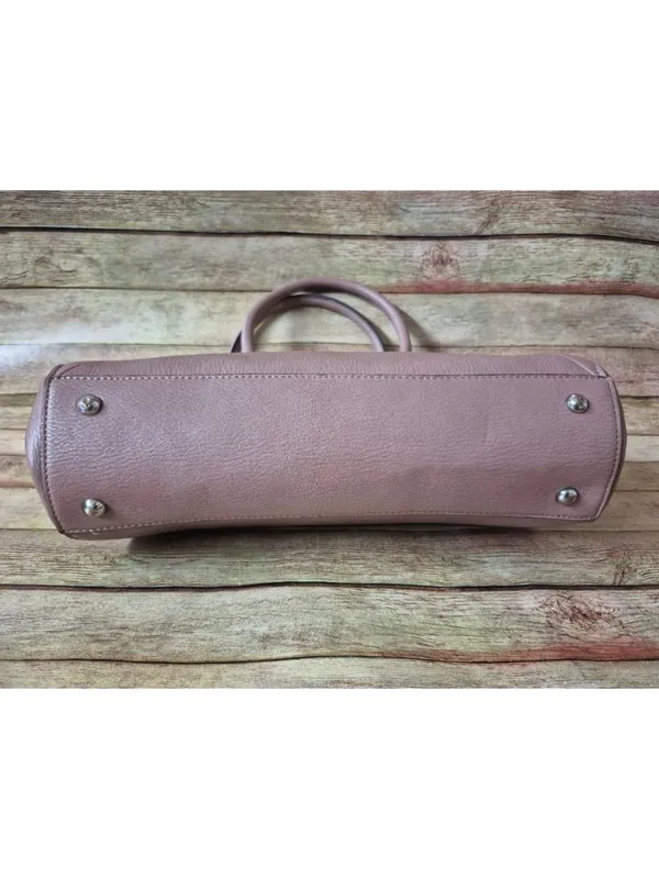 Enzo Angiolini Crossbody Shoulder Bag Pink Faux Leather Purse Handles & Strap - Image 12