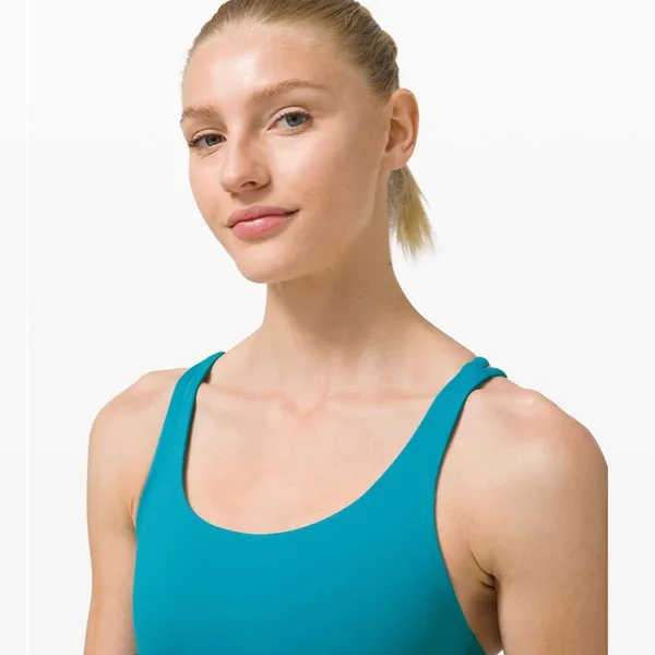 Lululemon Energy Bra Medium Support, B–D Cups Hawaiian Turquoise size 6 - Image 2