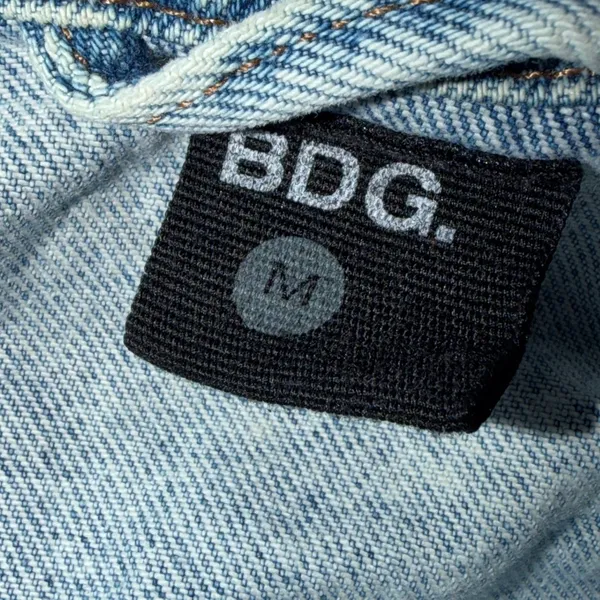 BDG Urban Outfitters Acid Wash Denim Trucker Jacket Light Blue Women Medium - Image 5