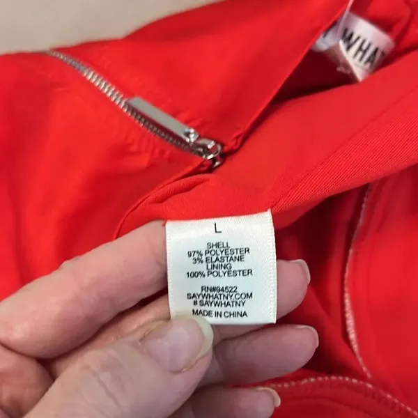 NWT Say what? Red size large zip back adjustable spaghetti strap camisole - Image 10