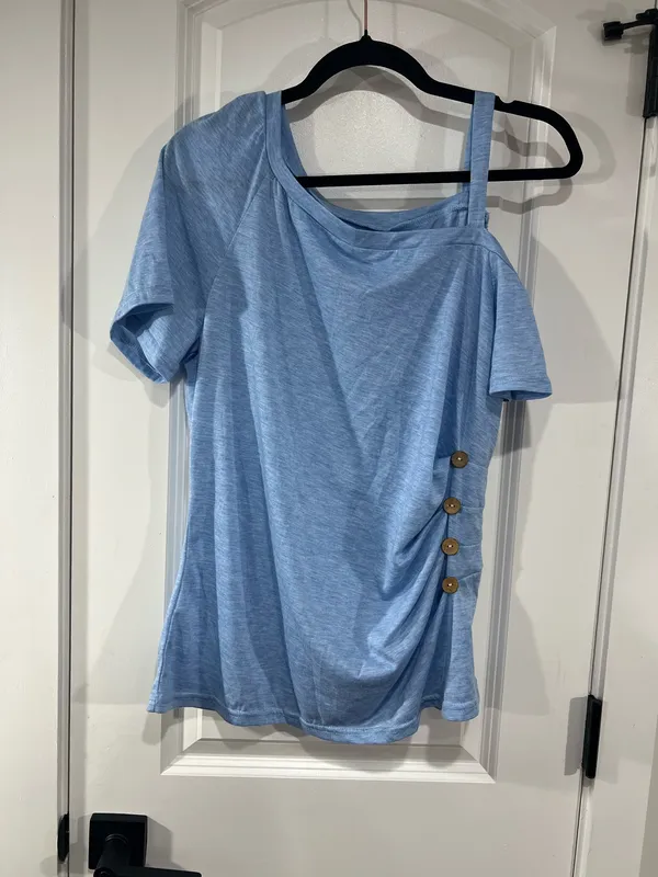 SheIn Pretty powder blue off the shoulder top - Image 2