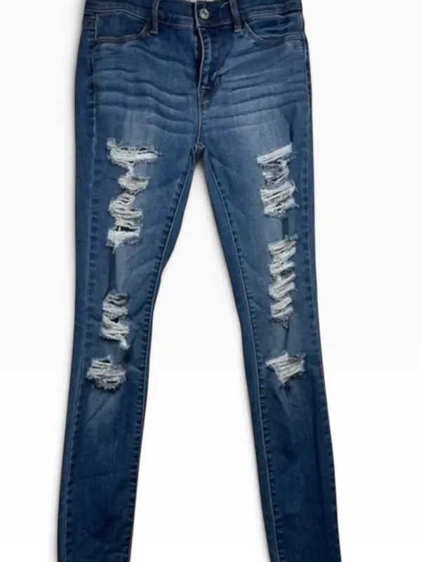 PacSun Blue Ripped High-Rise Skinny Jeans - Women - Image 3
