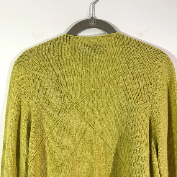 Beyond Threads Green Knit Open Front Sweater Size M - Image 8