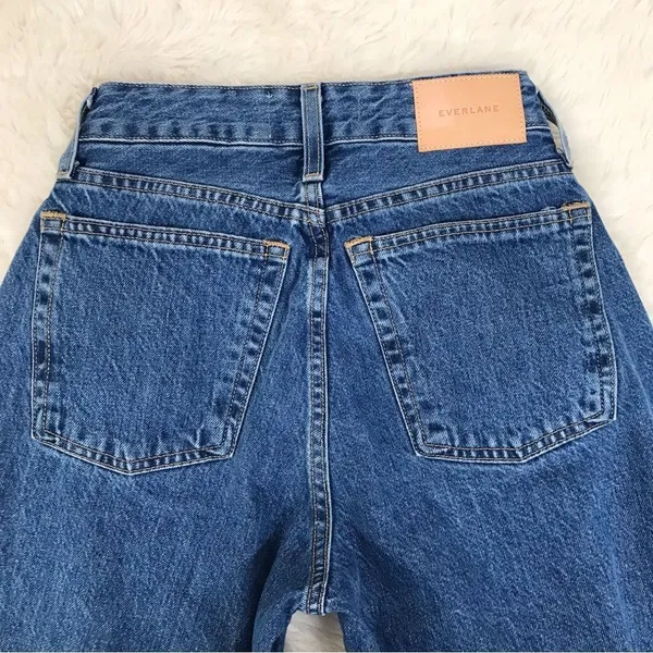 New EVERLANE The Curvy 90s Cheeky Straight‎ Jean Button Fly Organic Cotton Sz 25 - Image 12