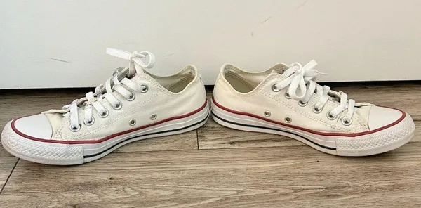 Converse Women's White Low Top Sneakers Size 6.5 - Image 6