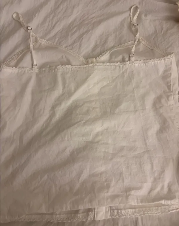 Brandy Melville Top Tank White Buttoned  - Image 2