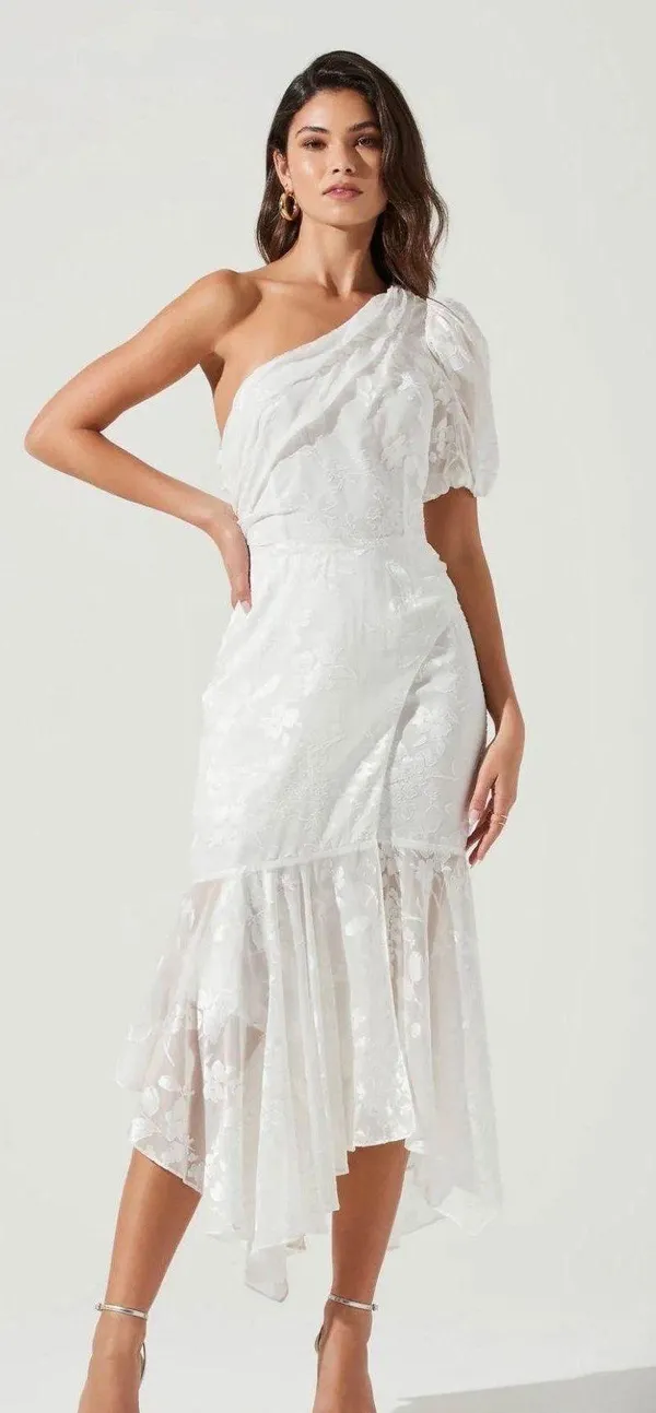 ASTR the Label Revolve Santorini White Lace Bridal Dress - Image 2