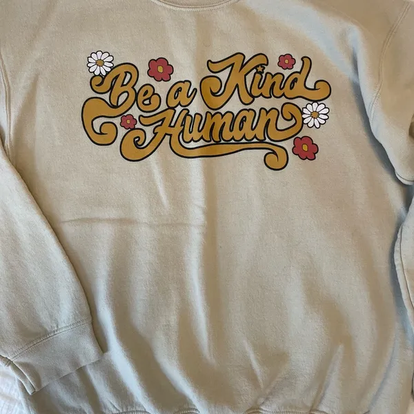 LIFE CLOTHING CO. Be a Kind Human Graphic Pullover Crewneck Sweatshirt Size M - Image 4