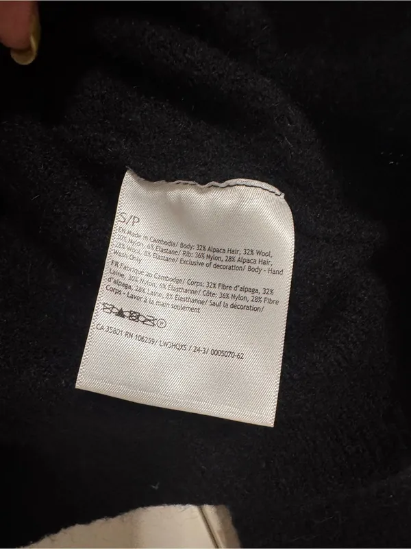 lululemon athletica Black Fuzzy Knit Pullover - Image 4