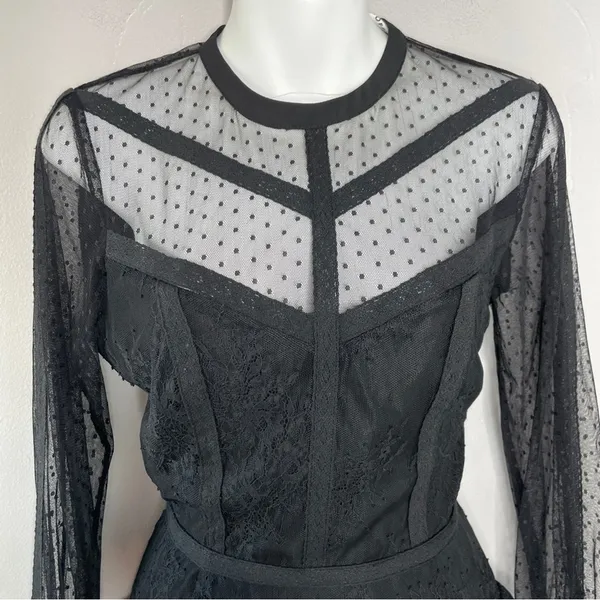 REBECCA MINKOFF Dress Womens 4 Feminine Whimsigoth Party Wedding Guest Chic - Image 5