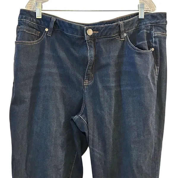 Lane Bryant Women's Plus Size 22 Blue Ankle Jeans Super Stretch‎ - Image 5