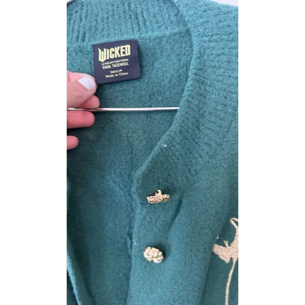 Wicked Limited Edition Graphic Cardigan Paul Tazewell Green Size Small 2672 - Image 6