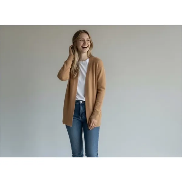 Madewell Cozy Walker Merino Wool Alpaca long Cardigan Tan Small Chic Minimalist - Image 11