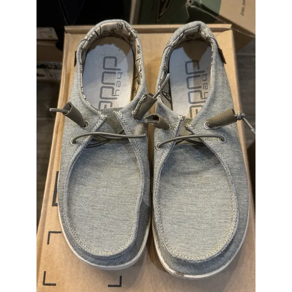 Hey‎ Dude Wendy Chambray Gray Natural Collection Lace-Up Shoes Size 7 - Image 2