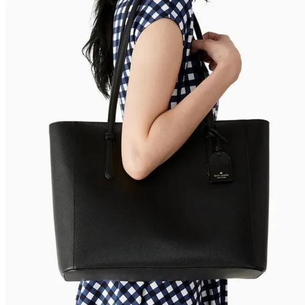 Kate Spade New York Black Schuyler Saffiano Medium Tote - Image 7
