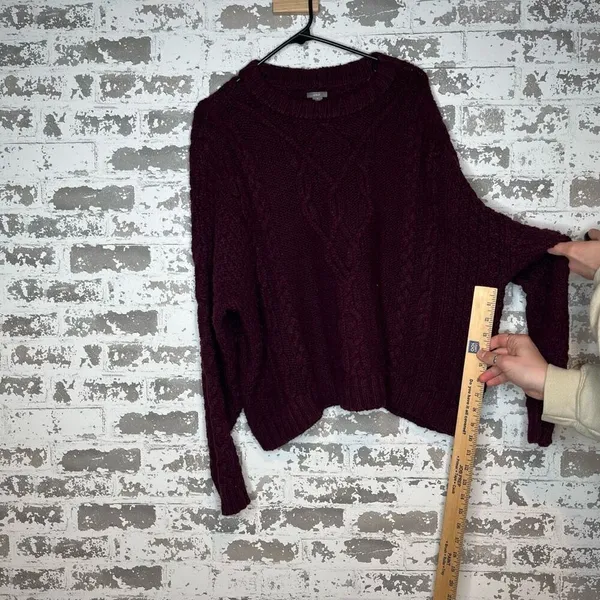 Aerie | women purple cropped knitted sweater - Image 6