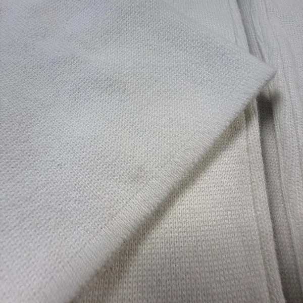 Quince Organic Cotton Knit Blazer White Open Front Cardigan Jacket Layer Large - Image 7