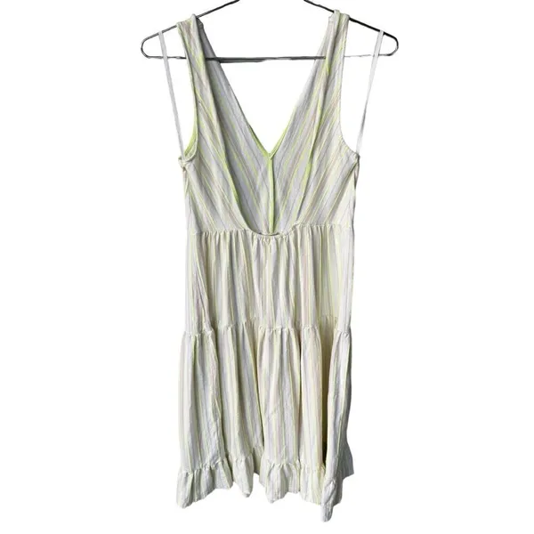 Anthropologie Striped Tier Maxi Dress neutral motif S - Image 5