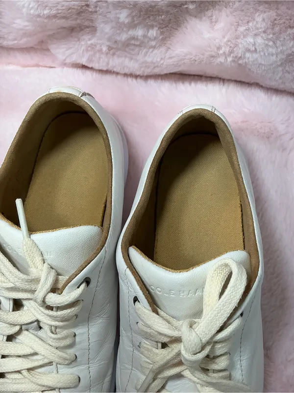 Cole Haan Women's Off-White Leather Sneakers B12 - Image 2