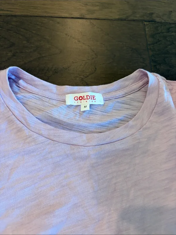 Goldie Lewinter Lilac Ruffle Sleeve Top Sz M - Image 5