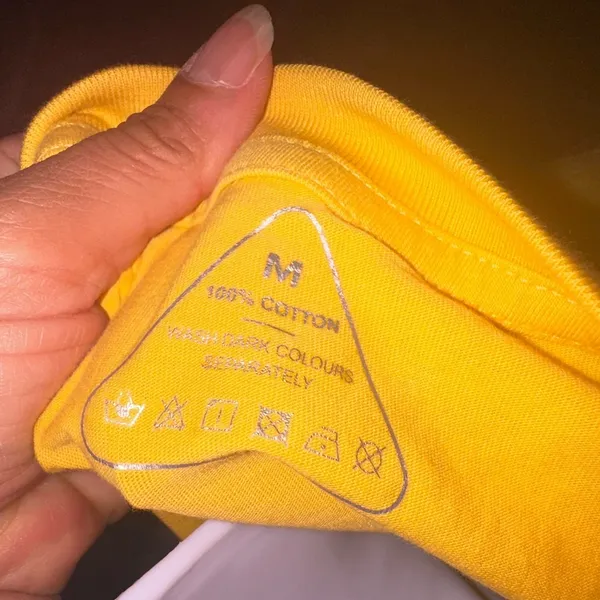 Topman Yellow Cotton Tee Size M - Image 2