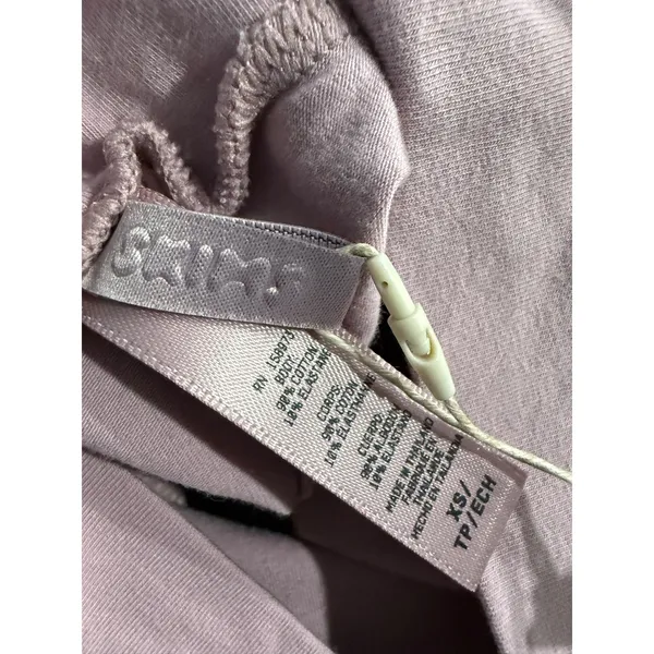 Skims Cotton Jersey Foldover Pant Dusk Pink Flare AP-PNT-0715 Womens XS NEW - Image 5