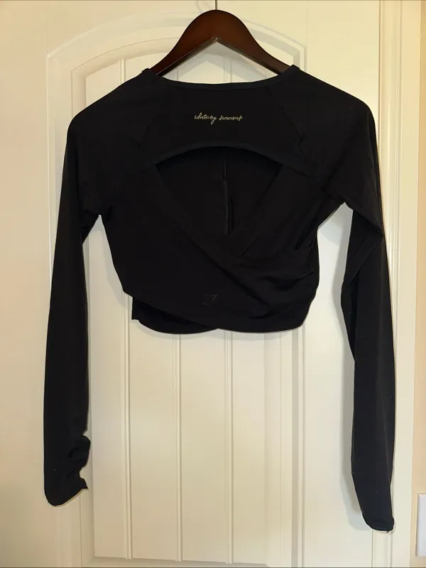 Gymshark Whitney Simmons Longsleeve Open Back Crop Top S - Image 5