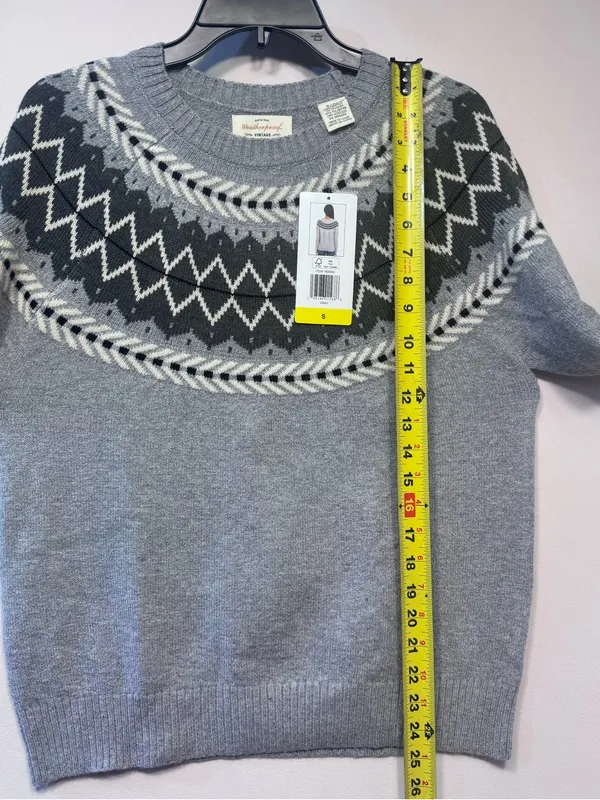 Weatherproof VintageTraditional fairisle raglan crewneck sweater Tweed yarn NWT - Image 3